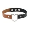 Joy Jewels Ras De Cou BICOLOR HEART Noir-Marron
