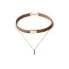 Joy Jewels Ras De Cou BROWN CHOK Pendentif Barre