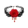 Joy Jewels Ras De Cou FLOWER Noir-Rouge