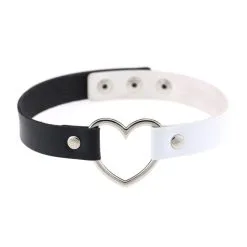 Joy Jewels Ras De Cou HEART DUO Blanc-Noir