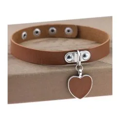 Joy Jewels Ras De Cou PUNK HEART Marron