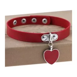 Joy Jewels Ras De Cou PUNK HEART Rouge
