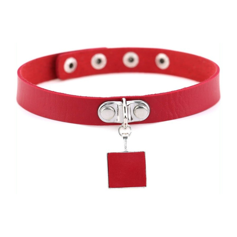 Joy Jewels Ras De Cou SQUARE NECK Rouge 1 Joy Jewels Ras De Cou SQUARE NECK Rouge