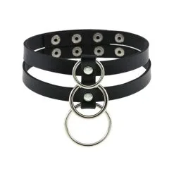 Joy Jewels Ras De Cou TRI RINGS Noir