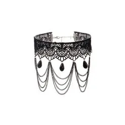 Joy Jewels Ras De Cou TRIPLE LACE Noir
