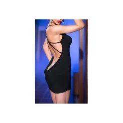 Chilirose Robe Dos Nu Avec Bijou - Noire 6 Chilirose Robe Dos Nu Avec Bijou - Noire -FÉMINITÉS boutique robe dos nu avec bijou noire 2
