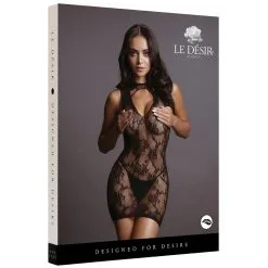 Le Desir Robe HIGH NECK LACE Noir -FÉMINITÉS boutique robe high neck lace noir 2