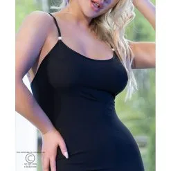 Chilirose Robe Longue Karlene - Noire -FÉMINITÉS boutique robe longue karlene noire 4