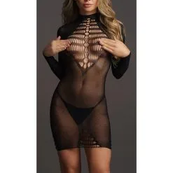 Le Desir Robe Manches Longues Myrajane - Noir