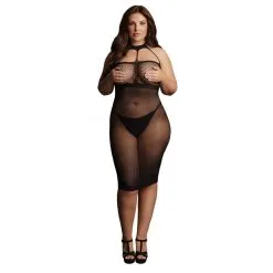 Le Desir Robe Résille Grande Taille HIGH NECK Noire 10 Le Desir Robe Résille Grande Taille HIGH NECK Noire -FÉMINITÉS boutique robe resille grande taille high neck noire 2
