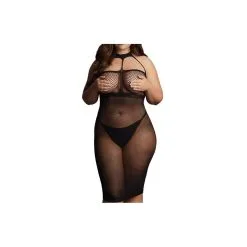 Le Desir Robe Résille Grande Taille HIGH NECK Noire