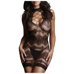 Le Desir Robe Sexy CRISS CROSS NECK Noir