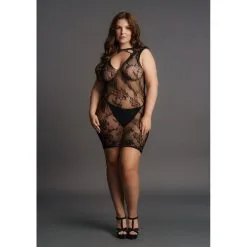 Le Desir Robe Sexy Grande Taille HIGH NECK Noire -FÉMINITÉS boutique robe sexy grande taille high neck noire 6