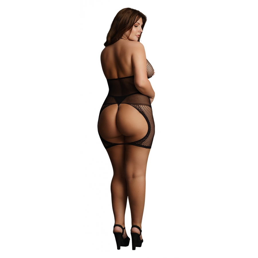 Le Desir Robe Sexy Grande Taille PEEK-A-BOO Noire 4 Le Desir Robe Sexy Grande Taille PEEK-A-BOO Noire – Image 4