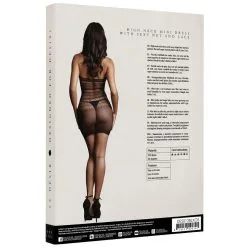 Le Desir Robe Sexy HIGH LACE NECK NET Noir -FÉMINITÉS boutique robe sexy high lace neck net noir 3