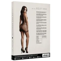 Le Desir Robe Sexy NET CONTRAST Noir -FÉMINITÉS boutique robe sexy net contrast noir 3