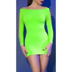 Chilirose Robe Sexy Wegelia Vert Neon