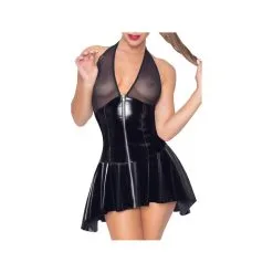 Black Level Robe VINYL DRESS NET Noire