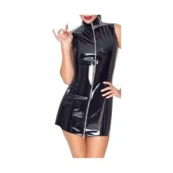 Black Level Robe VINYL DRESS ZIP Noire