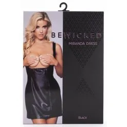 Be Wicked Robe Wetlook Seins Nus Miranda - Noir -FÉMINITÉS boutique robe wetlook seins nus miranda noir 3