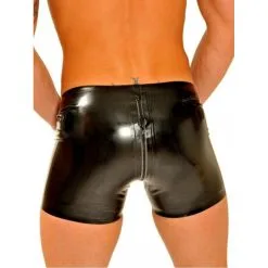 Fist Short Cycliste En Latex Avec Zip -FÉMINITÉS boutique short cycliste en latex avec zip 4