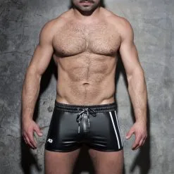 AD Fetish Short Festish Kango DOUBLE STRIPE Blanc -FÉMINITÉS boutique short festish kango double stripe blanc 2