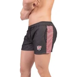 Barcode Berlin Short Fetish DARKO Noir-Rose -FÉMINITÉS boutique short fetish darko noir rose 3