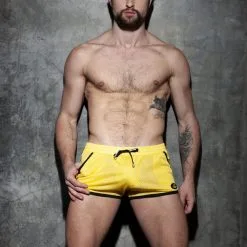 AD Fetish Short KANGOO Mesh Jaune 8 AD Fetish Short KANGOO Mesh Jaune -FÉMINITÉS boutique short kangoo mesh jaune 2