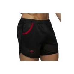 AD Fetish Short POCKET LONG ROCKY Noir-Rouge