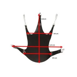 Mr. Sling Sling En Cuir 5 Points D'attache -FÉMINITÉS boutique sling 5 points en cuir noir 2