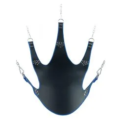 Mr. Sling Sling En Cuir 5 Points D'attache Noir-Bleu