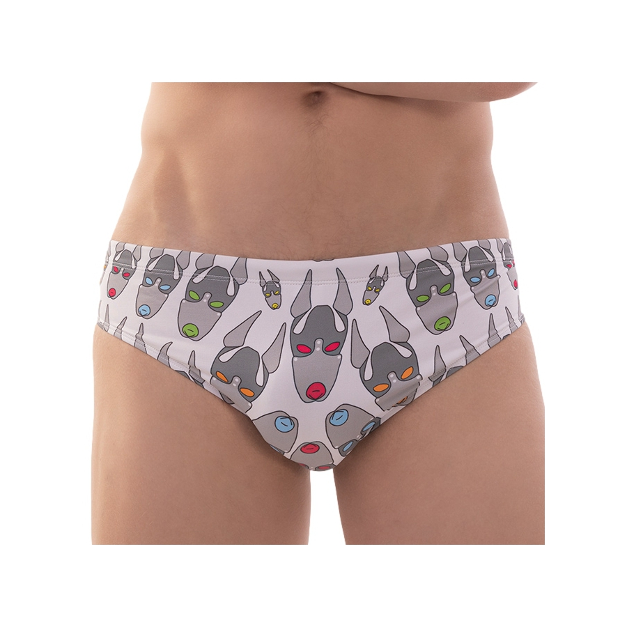 Barcode Berlin Slip De Bain FETISH DOG Blanc 1 Barcode Berlin Slip De Bain FETISH DOG Blanc