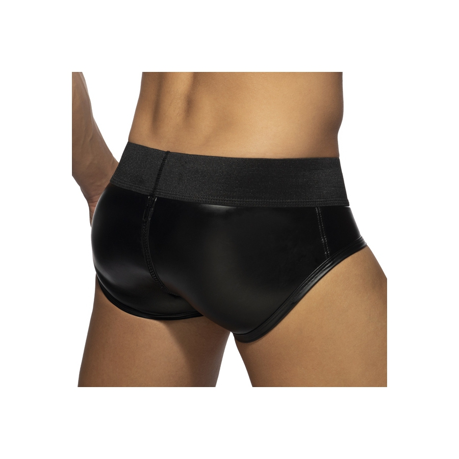 AD Fetish Slip FRONT & BACK ZIP RUB Noir 2 AD Fetish Slip FRONT & BACK ZIP RUB Noir – Image 2