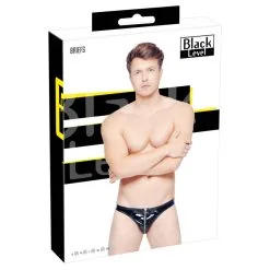 Black Level Men Slip VINYL HELIX Noir 9 Black Level Men Slip VINYL HELIX Noir -FÉMINITÉS boutique slip vinyl helix noir 4