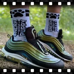 Chaussettes SNEAKFREAXX PUPPY Blanc-Noir -FÉMINITÉS boutique sneakfreaxx puppy black 5