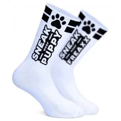 Chaussettes SNEAKFREAXX PUPPY Blanc-Noir -FÉMINITÉS boutique sneakfreaxx puppy black 6