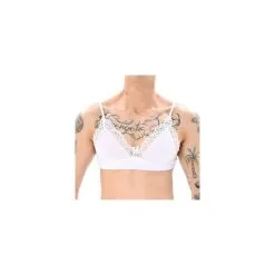NoGenderWear Soutien-Gorge LACE BORDER Blanc