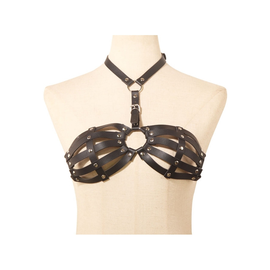 KinkHarness Soutien-gorge Simili LANYA Noir 2 KinkHarness Soutien-gorge Simili LANYA Noir – Image 2