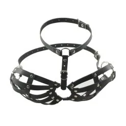 KinkHarness Soutien-gorge Simili LANYA Noir