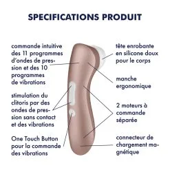 Satisfyer Stimulateur Clito Pro 2 Vibration -FÉMINITÉS boutique stimulateur clito pro 2 vibration 2
