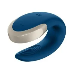 Satisfyer Stimulateur Connecté DOUBLE LOVE LUXURY Bleu -FÉMINITÉS boutique stimulateur connecte double love luxury bleu 2