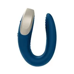 Satisfyer Stimulateur Connecté DOUBLE LOVE LUXURY Bleu -FÉMINITÉS boutique stimulateur connecte double love luxury bleu 5
