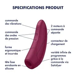 Satisfyer Stimulateur De Clitoris Connecté CURVY 1+ Rose -FÉMINITÉS boutique stimulateur de clitoris connecte curvy 1 rose 2