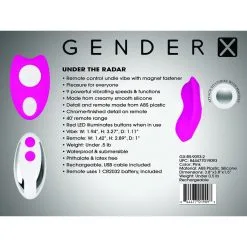 Gender X Stimulateur De Clitoris Télécommandé UNDER THE RADAR 9 Vibrations -FÉMINITÉS boutique stimulateur de clitoris telecommande under the radar 9 vibrations 3