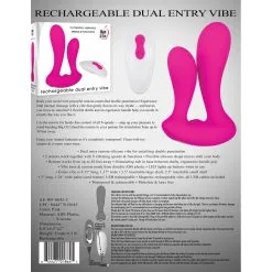 Adam & Eve Stimulateur Double Plaisir DUAL ENTRY 9 X 3cm Rose -FÉMINITÉS boutique stimulateur double plaisir dual entry 9 x 3cm rose 3