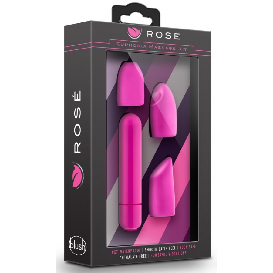 Rose Stimulateurs De Clitoris EUPHORIA 3 Embouts 2 Rose Stimulateurs De Clitoris EUPHORIA 3 Embouts – Image 2
