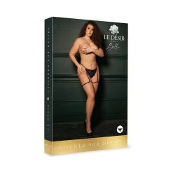 Le Desir String Avec Jarretelles MARIE Grande Taille Noir -FÉMINITÉS boutique string avec jarretelles marie grande taille noir 2