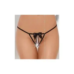 Softline String Avec Perles AZZURA - Noir