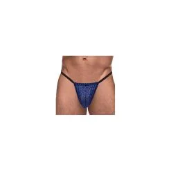 Male Power String DIAMOND MESH Bleu