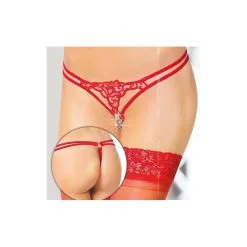 Softline String Ouvert Dominika - Rouge